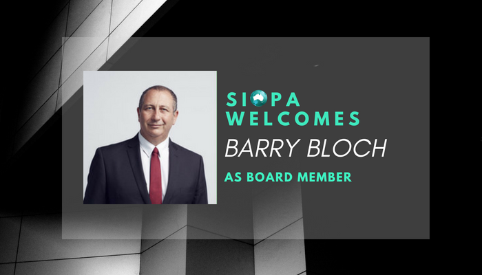 SIOPA NEWS: BARRY BLOCH APPOINTED AS BOARD MEMBER